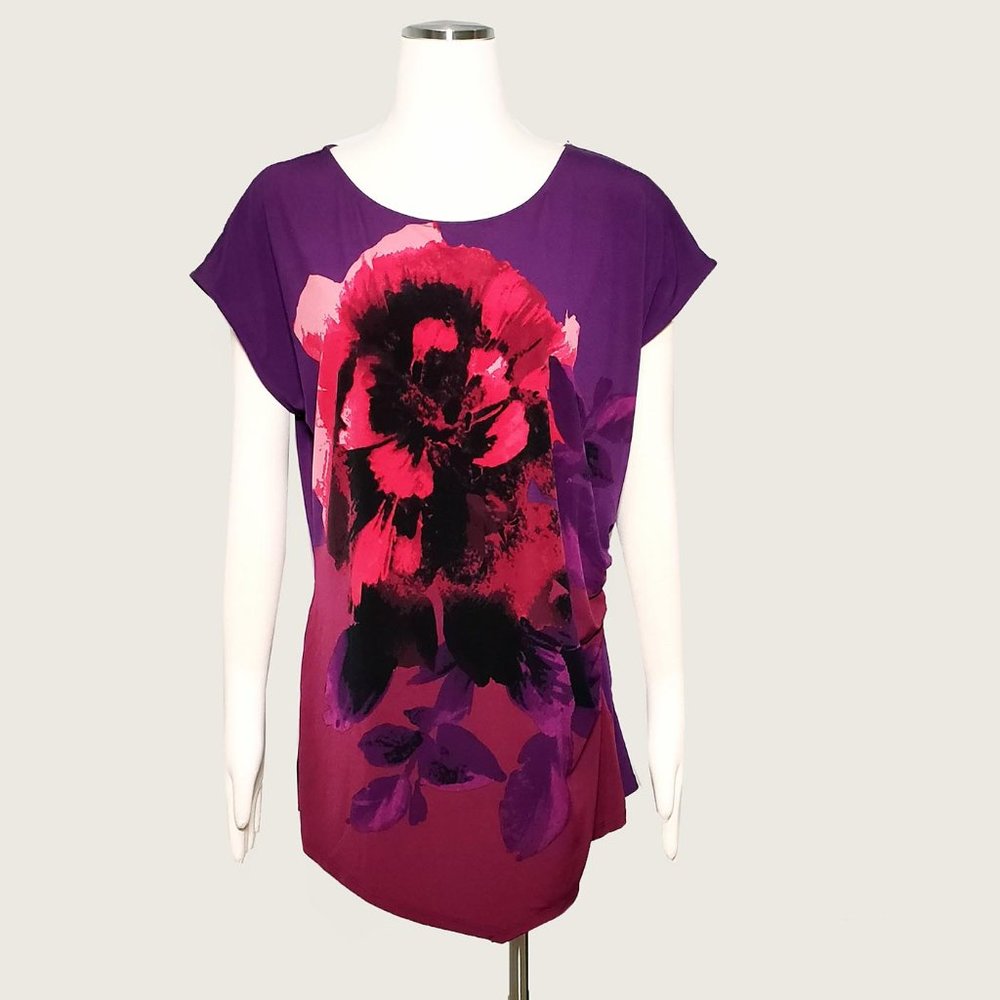 Jacklyn Smith Collection Asymmetric Cinched Top NWOT